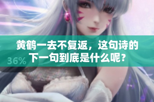 黄鹤一去不复返，这句诗的下一句到底是什么呢？