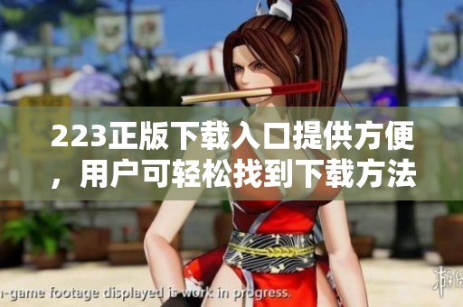 223正版下载入口提供方便，用户可轻松找到下载方法与资源