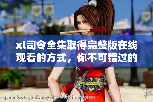 xl司令全集取得完整版在线观看的方式，你不可错过的精彩内容和经历