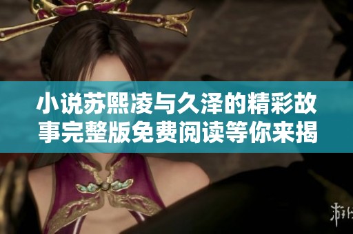 小说苏熙凌与久泽的精彩故事完整版免费阅读等你来揭晓