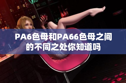 PA6色母和PA66色母之间的不同之处你知道吗