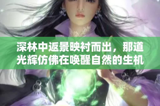 深林中返景映衬而出，那道光辉仿佛在唤醒自然的生机