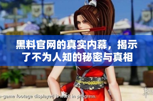 黑料官网的真实内幕，揭示了不为人知的秘密与真相