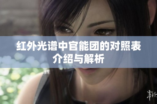 红外光谱中官能团的对照表介绍与解析