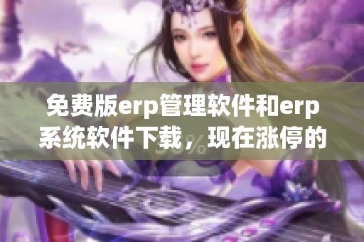 免费版erp管理软件和erp系统软件下载，现在涨停的erp企业管理系统网上线了