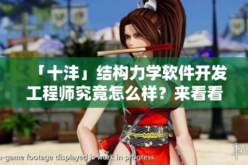 「十沣」结构力学软件开发工程师究竟怎么样？来看看职位对比吧！