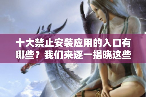 十大禁止安装应用的入口有哪些？我们来逐一揭晓这些禁忌的应用入口。