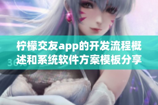 柠檬交友app的开发流程概述和系统软件方案模板分享