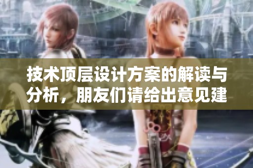 技术顶层设计方案的解读与分析，朋友们请给出意见建议