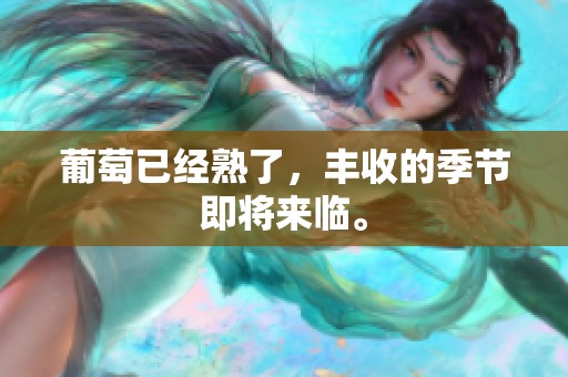 葡萄已经熟了，丰收的季节即将来临。