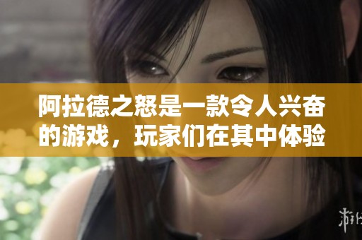 阿拉德之怒是一款令人兴奋的游戏，玩家们在其中体验极致的挑战与冒险。